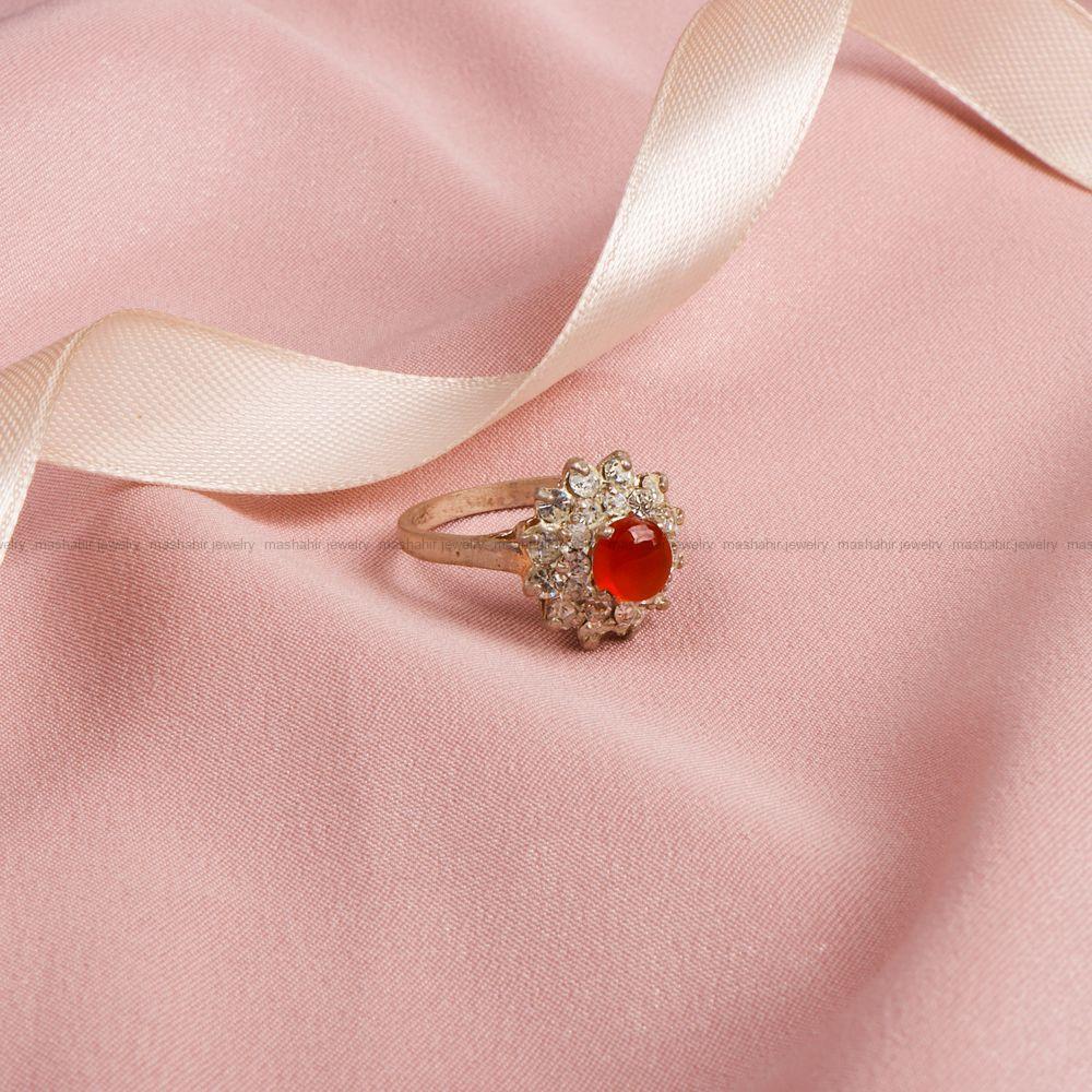 انگشتر عقیق یمن زنانه کد 8595