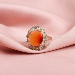 انگشتر عقیق یمن زنانه کد 8603