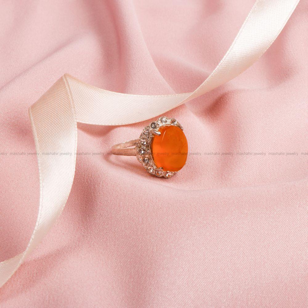 انگشتر عقیق یمن زنانه کد 8623