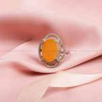 انگشتر عقیق یمن زنانه کد 8624