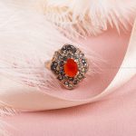 انگشتر عقیق یمن زنانه کد 8631