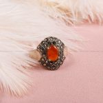 انگشتر عقیق یمن زنانه کد 8634