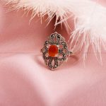 انگشتر عقیق یمن زنانه کد 8637