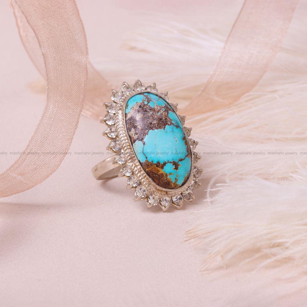 انگشتر فیروزه شجری زنانه کد 8664