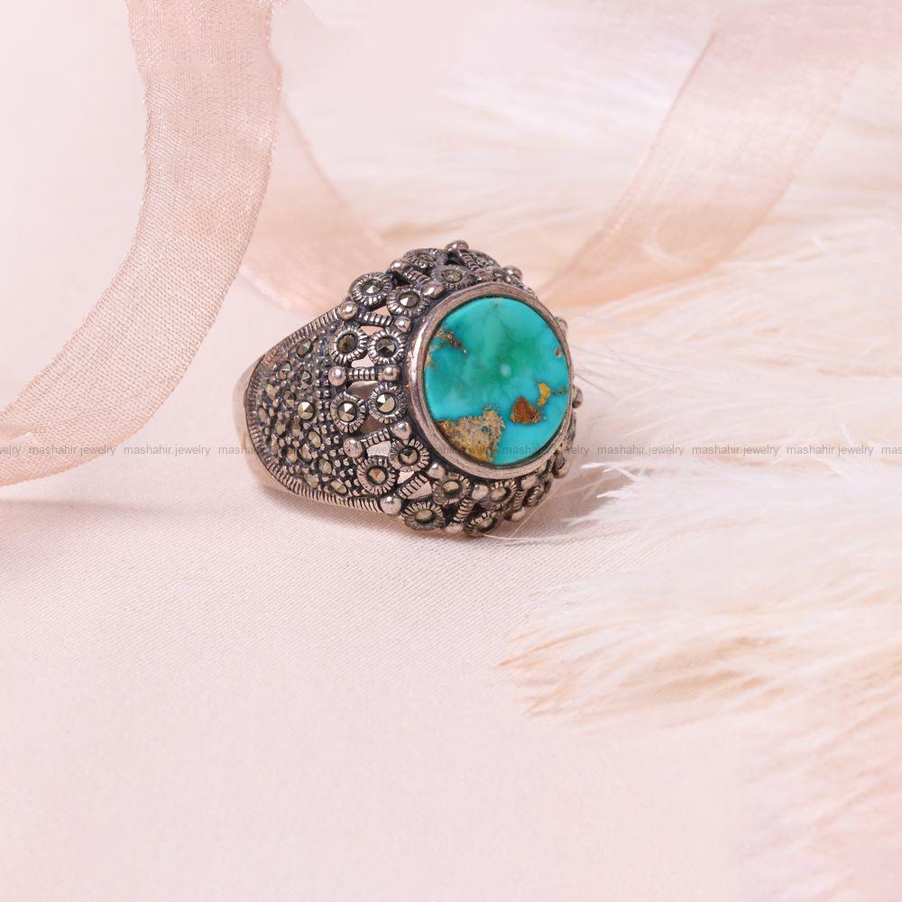 انگشتر فیروزه شجری زنانه کد 8671