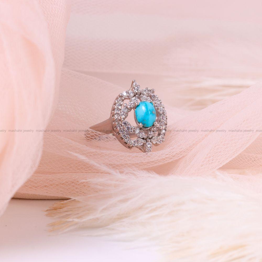انگشتر فیروزه شجری زنانه کد 8717
