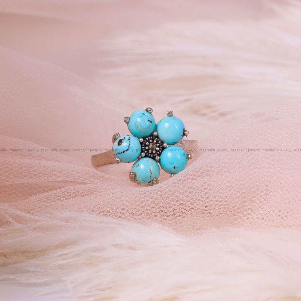انگشتر فیروزه شجری زنانه کد 8721