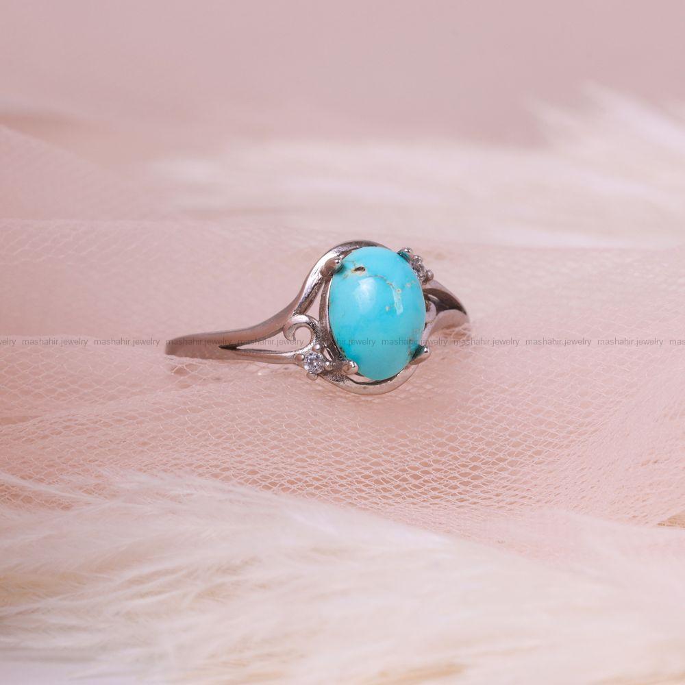 انگشتر فیروزه شجری زنانه کد 8722