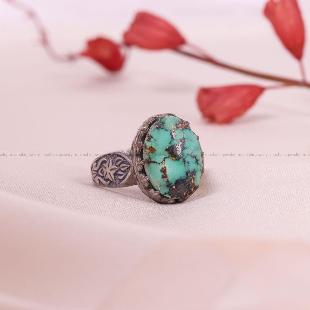 انگشتر فیروزه شجری زنانه کد 8730