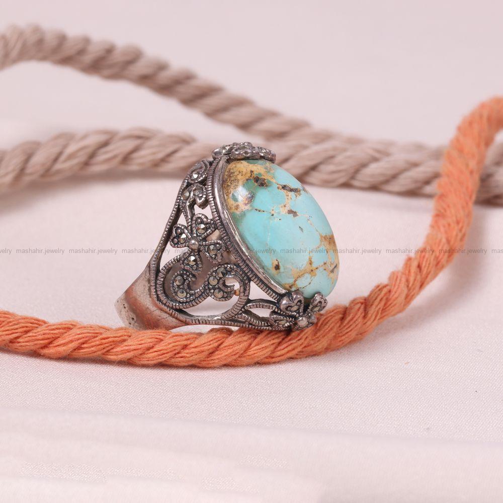 انگشتر فیروزه شجری زنانه کد 8742