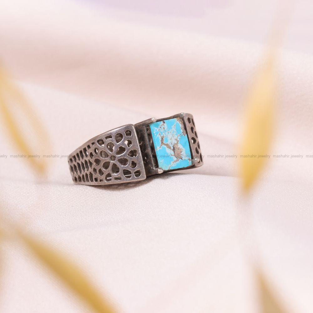 انگشتر فیروزه شجری زنانه کد 8749