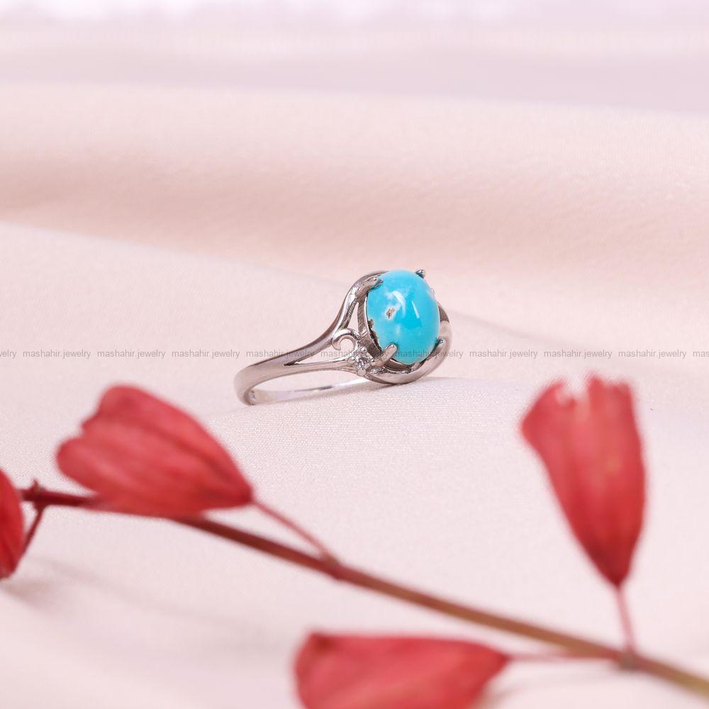 انگشتر فیروزه شجری زنانه کد 8751