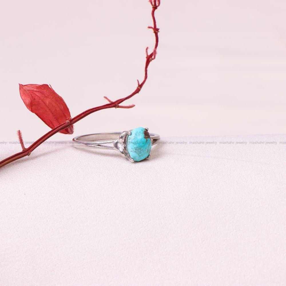 انگشتر فیروزه شجری زنانه کد 8757