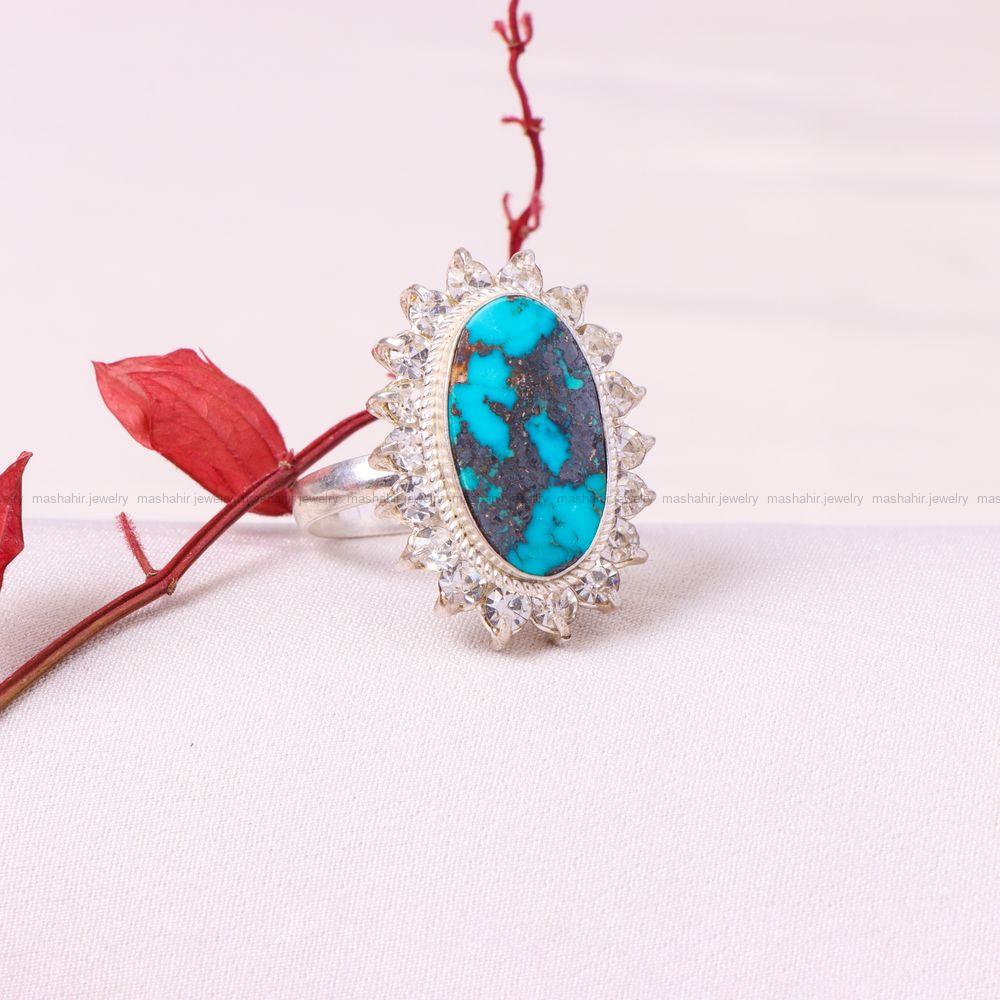 انگشتر فیروزه شجری زنانه کد 8762