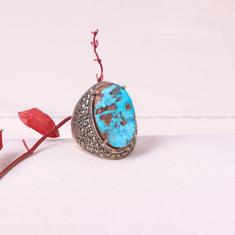 انگشتر فیروزه شجری زنانه کد 8764