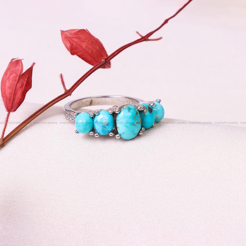 انگشتر فیروزه شجری زنانه کد 8777