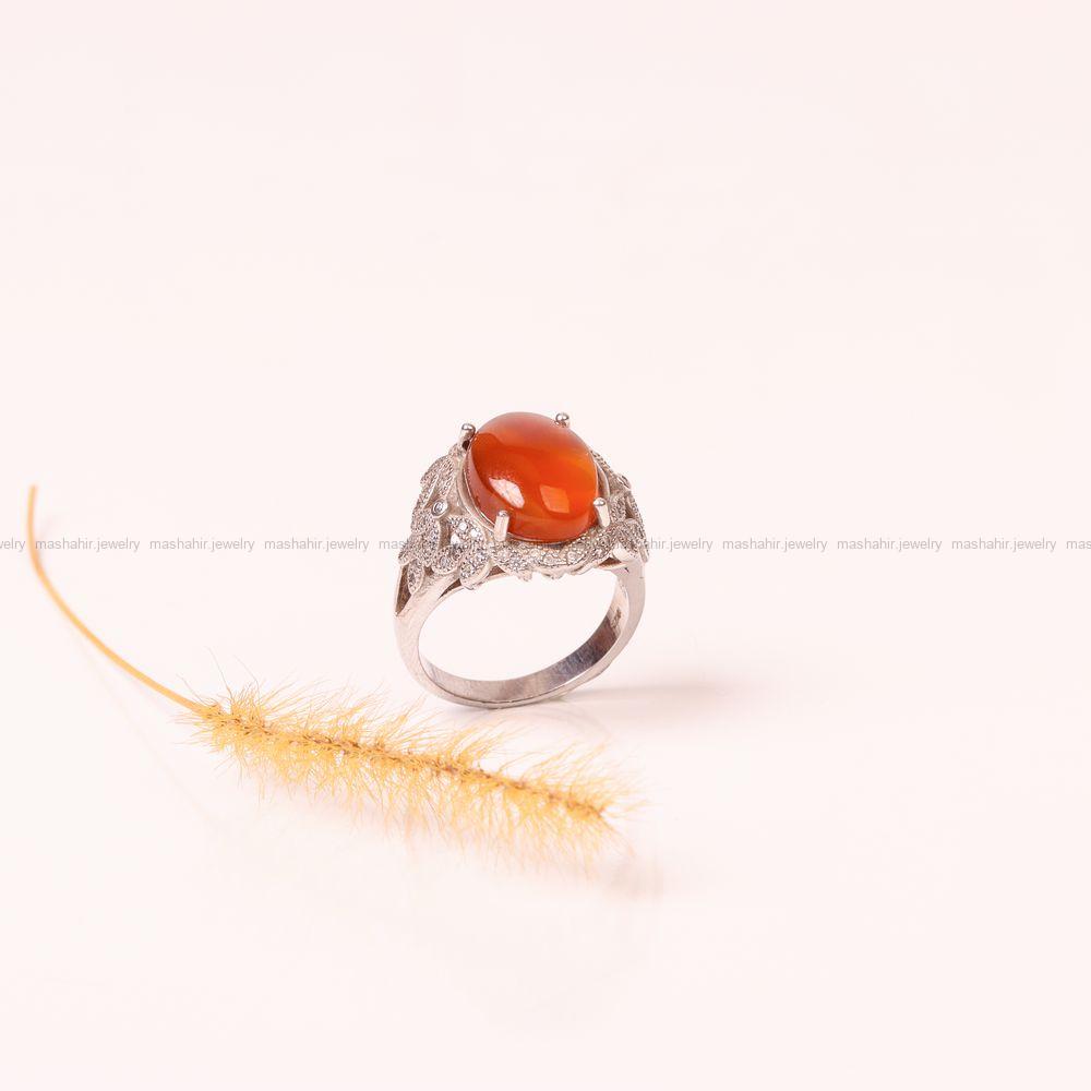 انگشتر عقیق یمن زنانه کد 8801