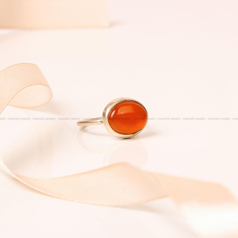 انگشتر عقیق یمن زنانه کد 8828
