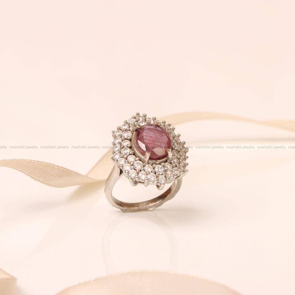 انگشتر یاقوت سرخ زنانه کد 8847