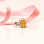 انگشتر ياقوت زرد زنانه کد 8854
