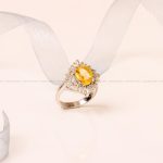 انگشتر سیترین زنانه کد 8854