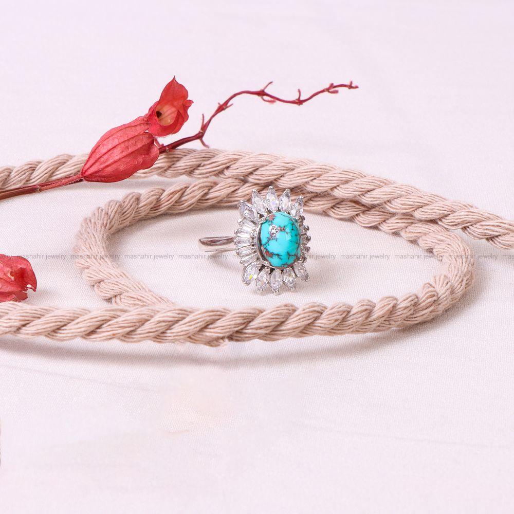 انگشتر فیروزه شجری زنانه کد 8866