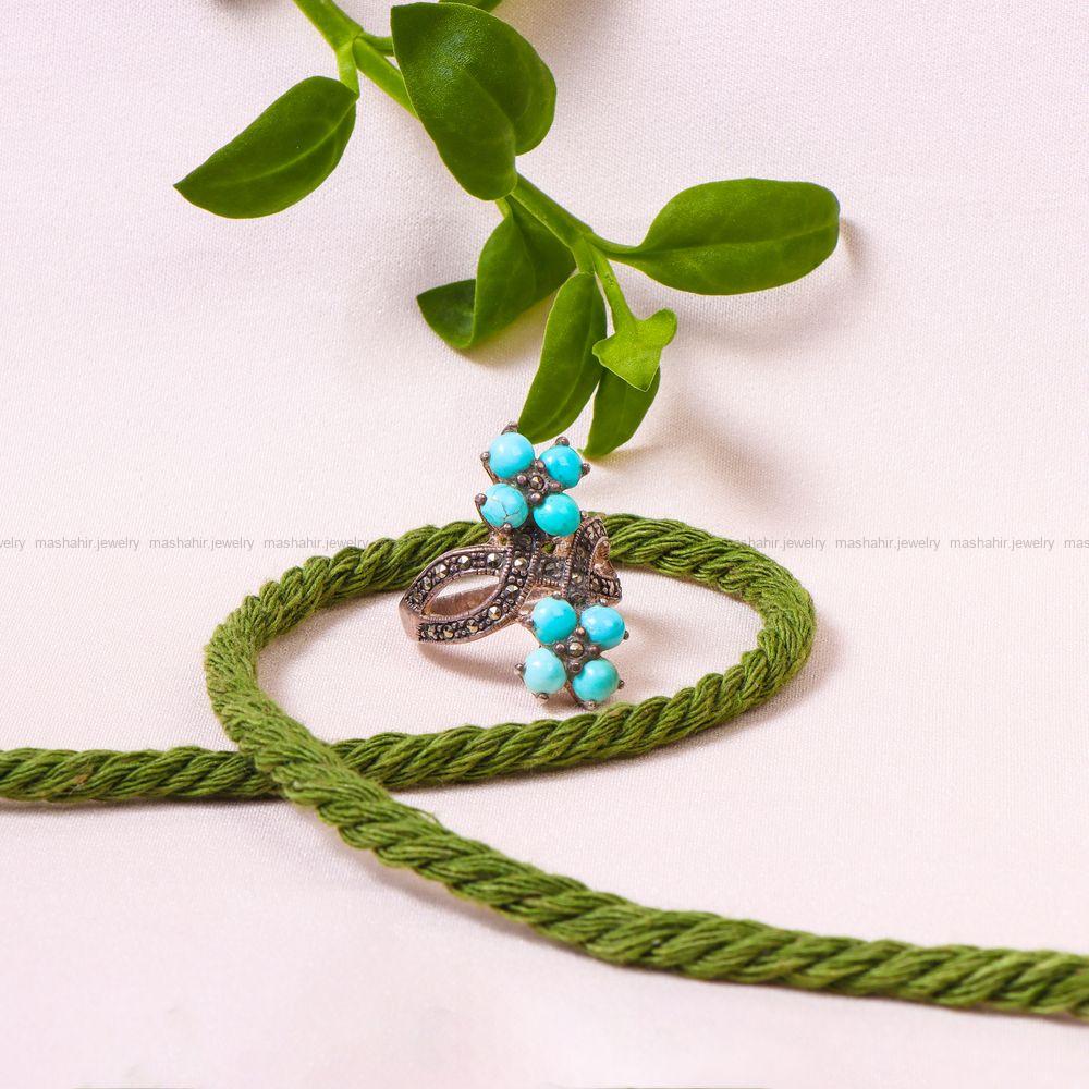 انگشتر فیروزه شجری زنانه کد 8872