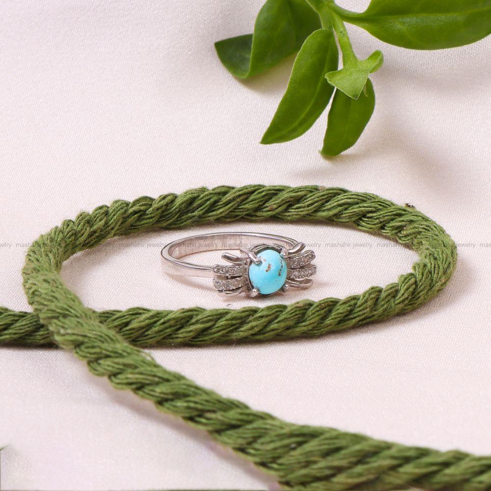 انگشتر فیروزه شجری زنانه کد 8877