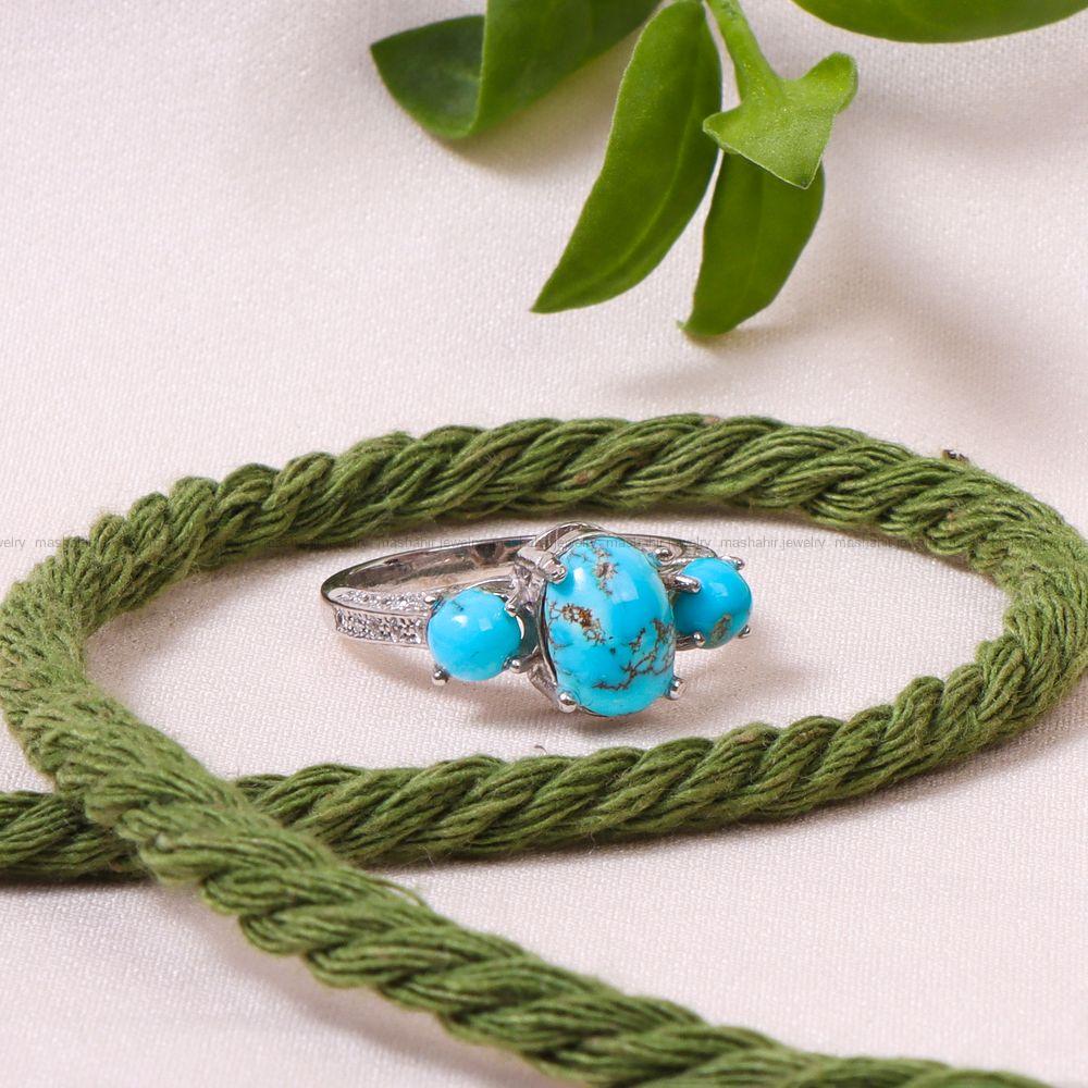 انگشتر فیروزه شجری زنانه کد 8879