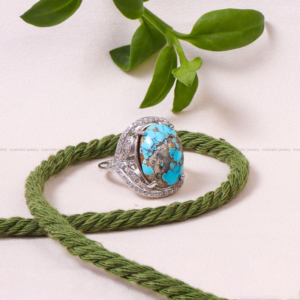 انگشتر فیروزه شجری زنانه کد 8881