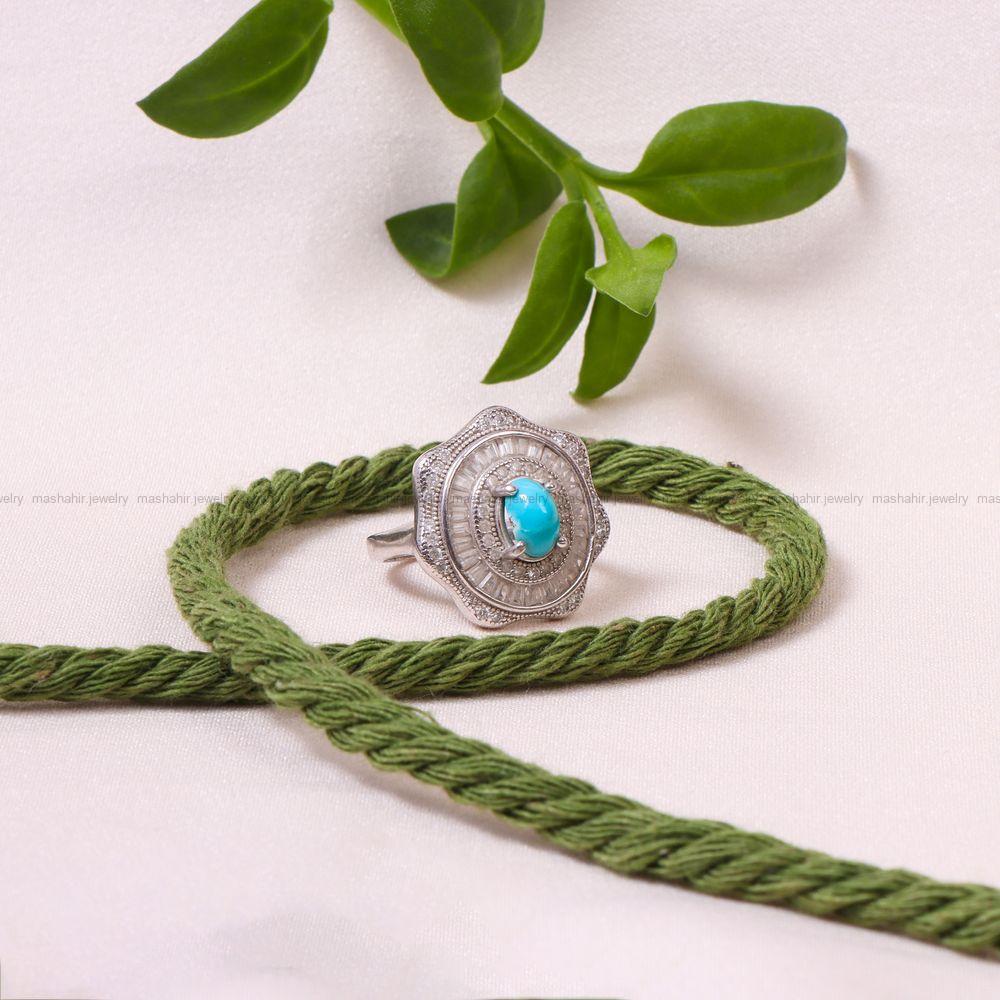 انگشتر فیروزه شجری زنانه کد 8888