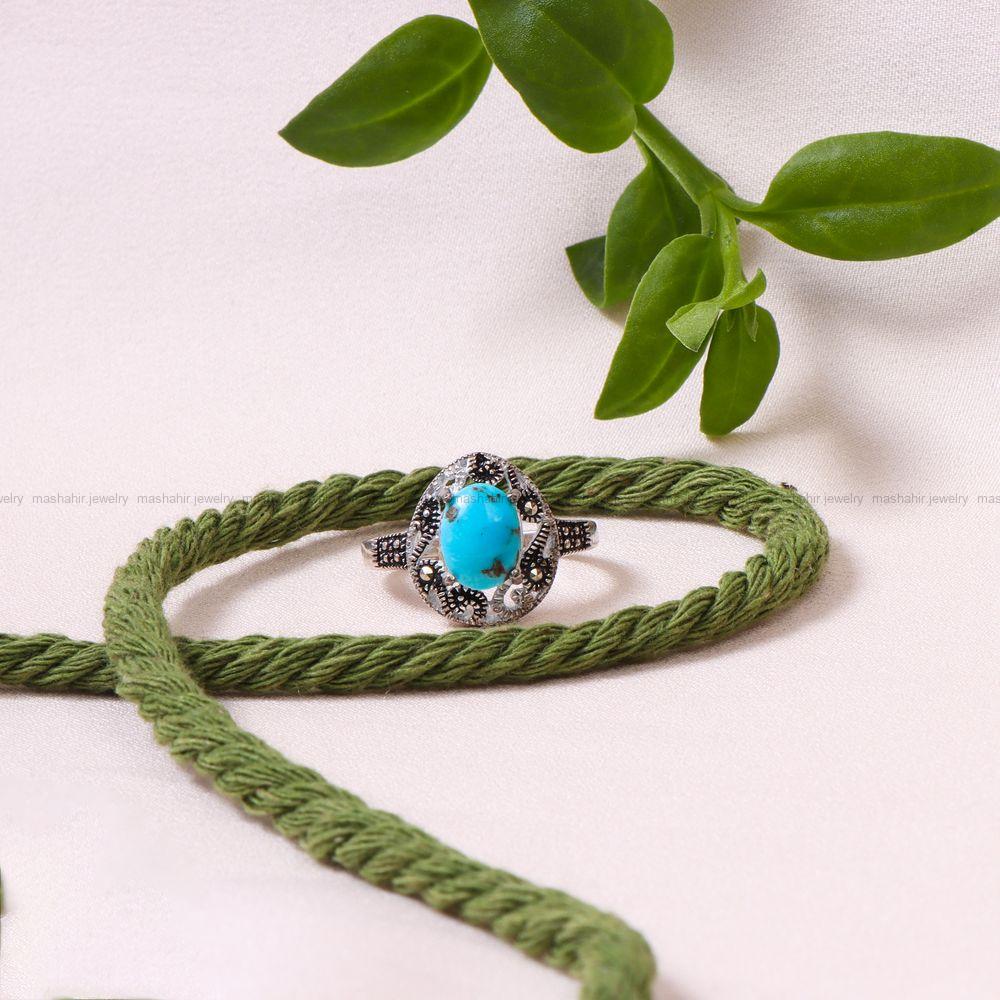 انگشتر فیروزه شجری زنانه کد 8891