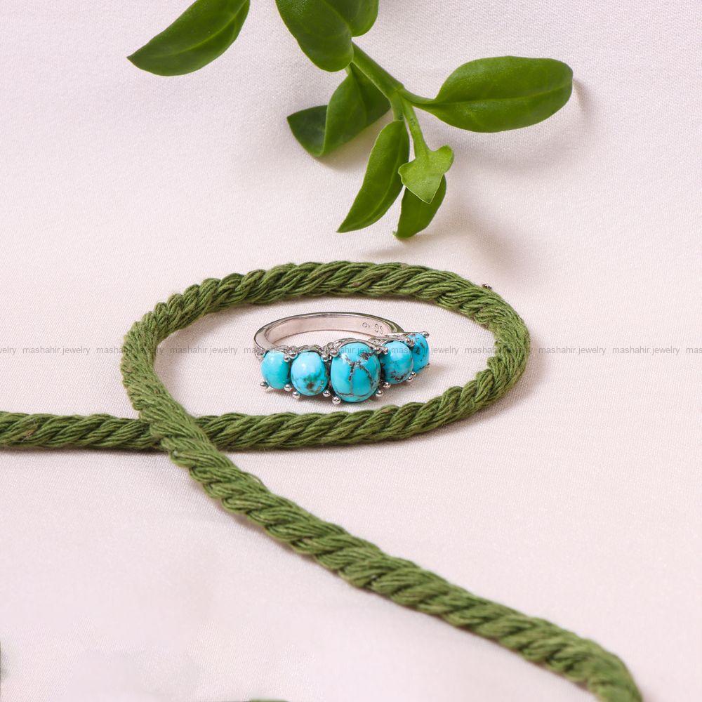 انگشتر فیروزه شجری زنانه کد 8894