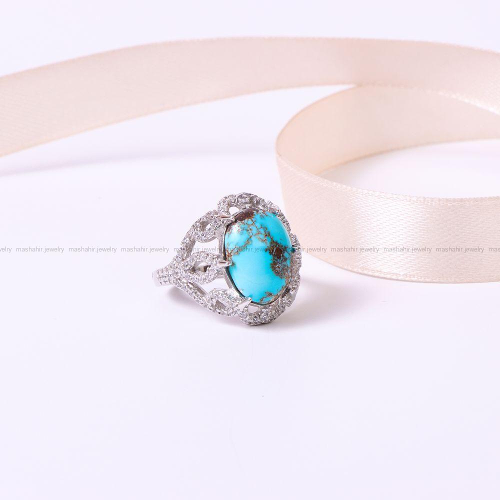 انگشتر فیروزه شجری زنانه کد 8914
