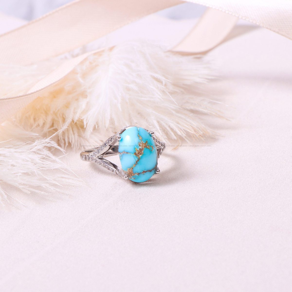 انگشتر فیروزه شجری زنانه کد 8918