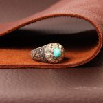 انگشتر فيروزه عجمی مردانه کد 8941