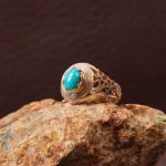 انگشتر فیروزه شجری مردانه کد 8955