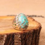 انگشتر فیروزه شجری مردانه کد 8967