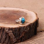 انگشتر فیروزه شجری مردانه کد 8981