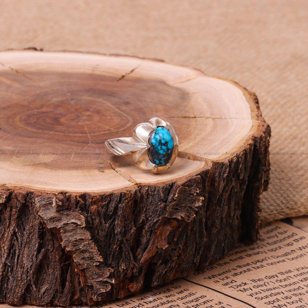 انگشتر فیروزه شجری مردانه کد 8981