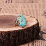 انگشتر فیروزه شجری مردانه کد 8993