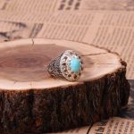 انگشتر فيروزه عجمی مردانه کد 9003