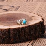 انگشتر فيروزه عجمی مردانه کد 9005