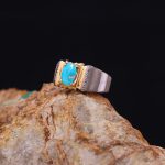 انگشتر فیروزه شجری مردانه کد 9007