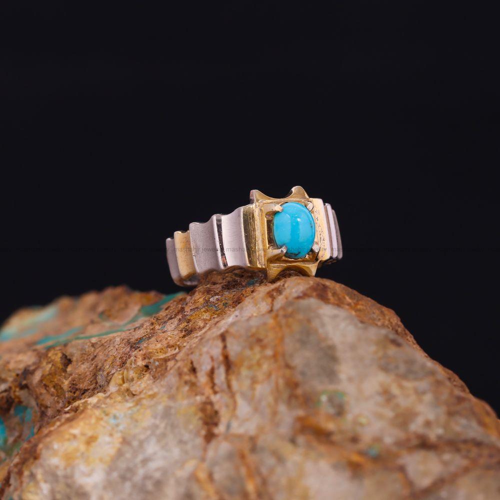 انگشتر فیروزه شجری مردانه کد 9011
