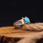 انگشتر فیروزه شجری مردانه کد 9026