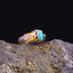 انگشتر فیروزه عجمی مردانه کد 9042