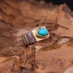 انگشتر فیروزه شجری مردانه کد 9046