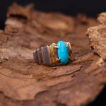 انگشتر فیروزه شجری مردانه کد 9057