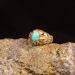 انگشتر فيروزه عجمی مردانه کد 9078